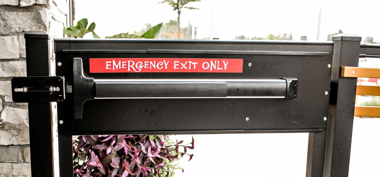 emergency push bar installation in Orinda