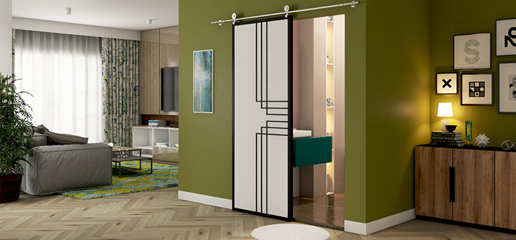 sliding bathroom door installation in Orinda